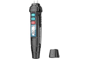 Aicevoos N5 Digital Wood Moisture Meter, Water Leak Detector, Mode Detector, Backlit LCD Display, Pen-Type Moisture Tester Damp Tester | Black