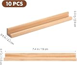 Healifty 10pcs Wooden Letter Tile Racks Stands for DIY Crafts & Early Education view 2