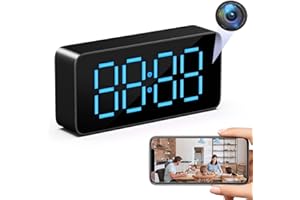 Mayycinco Hidden Camera Clock WiFi Spy Camera HD 1080P Wireless Small Camera with Night Vision Cameras for Home Security Nanny Cam