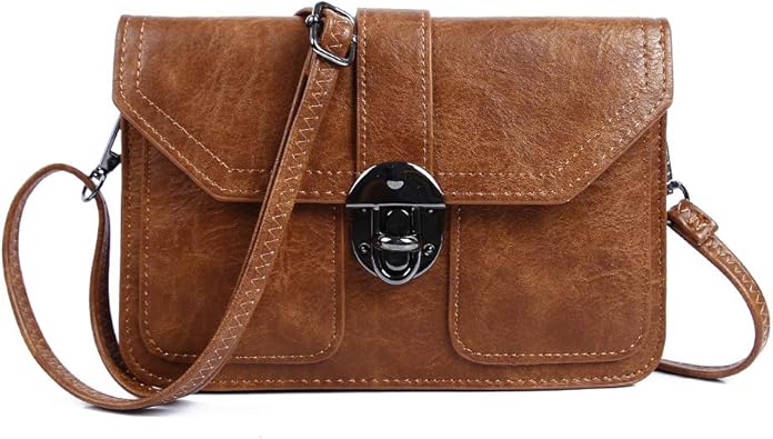 Women Small Crossbody Purse Vegan Leather Cell Phone Bags Wallet Purse with Credit Card Slots