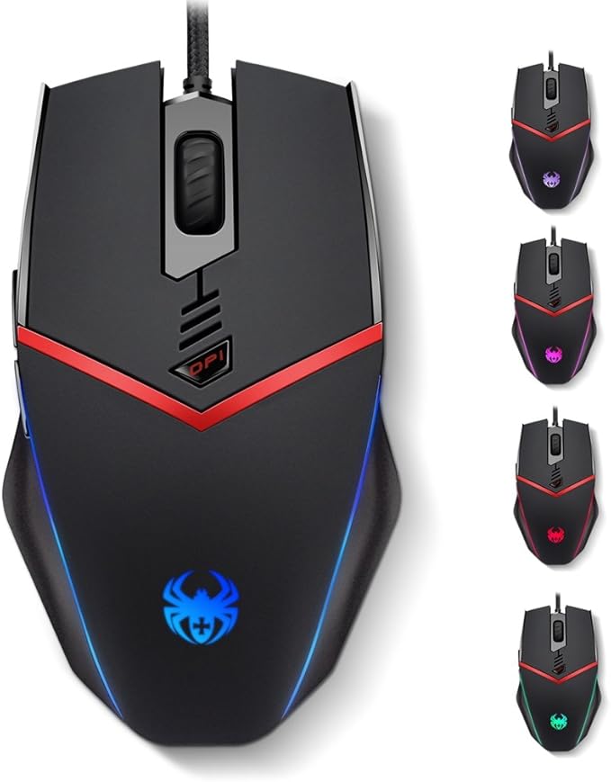 Zelotes C13 Souris Gamer Programmable 3200DPI, 6 Boutons, Réglage du