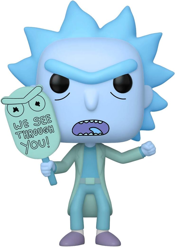 hologram rick funko pop glow in the dark