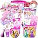 Disney Princess Party Supplies Ultimate Set -- Party Favors, Birthday Party Decorations, Plates, Napkins, Table Cover, Invitations and More