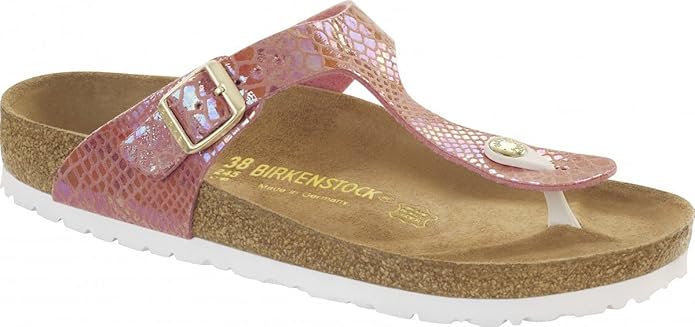 BIRKENSTOCK Gizeh Zehensteg Sandale Shiny Snake Rose BF Gr. 35-43 - 1011603