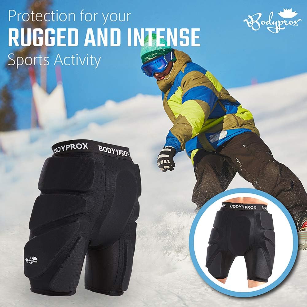Bodyprox Protective Padded Shorts for Snowboard, Skate and Ski, 3D Protection for Hip, Butt and Tailbone : Clothing