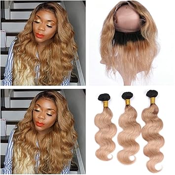 Ombre bundles with 360 frontal Clearance