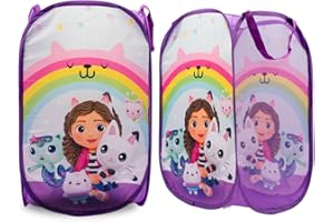 FRANCO DreamWorks Gabby's Dollhouse Kids Room Collapsible Storage Bin Pop Up Hamper, One Size, (100% Officially Licensed Product)