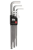 Wiha 66994 9-Piece Metric Ball End Long Hex L-Key Set