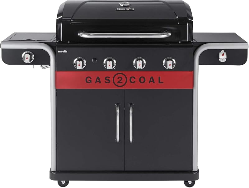 Char-Broil Gas2Coal 440 Hybrid Grill Gas Barbecue Black 61 x 24 x 46 cm