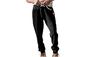 Sweat Pants for Men Drawstring Elastic Waist Pants Cuffed Ankles Pant Loose Fit Casual Yoga Trouser Gym Runing Pant