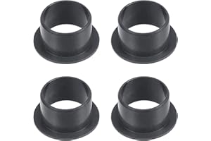 uxcell Flanged Sleeve Bearings 16mm Bore 18mm OD 12mm Length POM Wrapped Oilless Bushings Black 4pcs