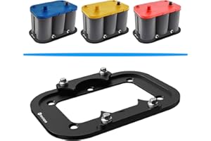 Bevinsee Battery Tray Hold Down Mount Aluminum Compatible with Optima Red Yellow Blue Top 34 34/78 D34 D34/78 34M D34M Trunk Battery Hold Down Bracket, Not Compatible with 34R, D75