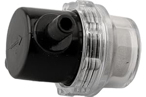 3/8 Inch Inline Water Filter with 50 Mesh Stainless Steel Strainer for RV Water for Pump and Marine Raw Applications, Transpa