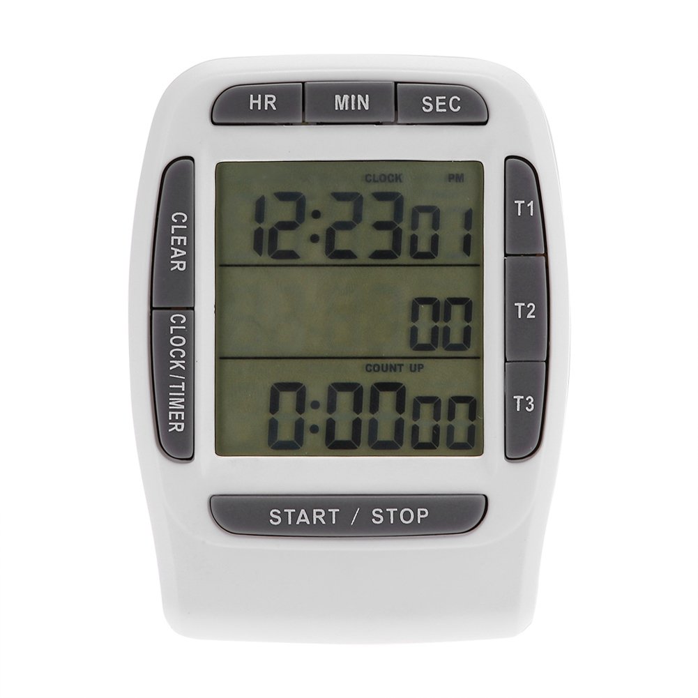 Multi-Channel 3 Channel Kitchen Timer Countdown Timer LCD Timer Accurate Timing Timer