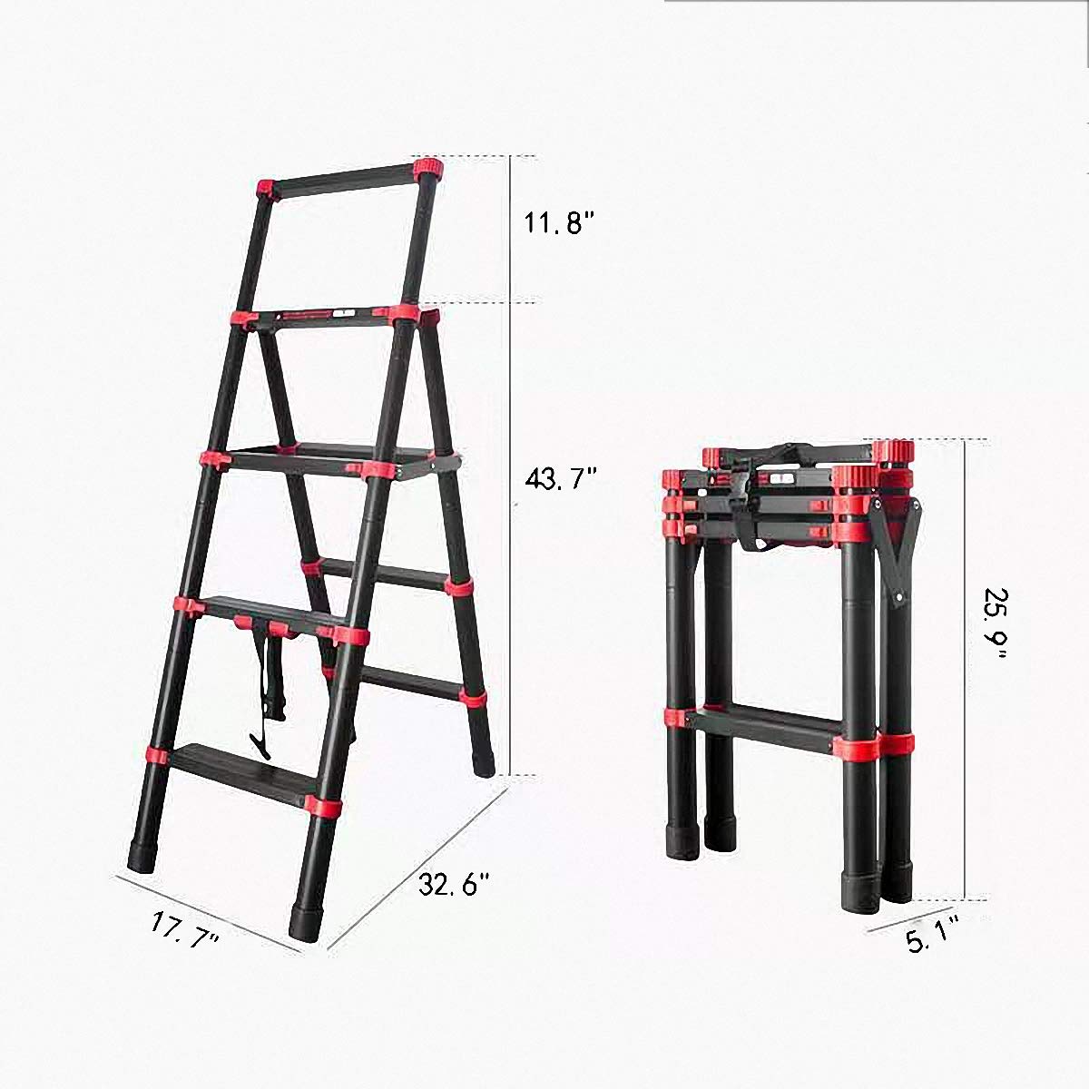 Tools & Home Improvement Tools 5Step GuaziV Telescoping Ladder AFrame Extension Portable