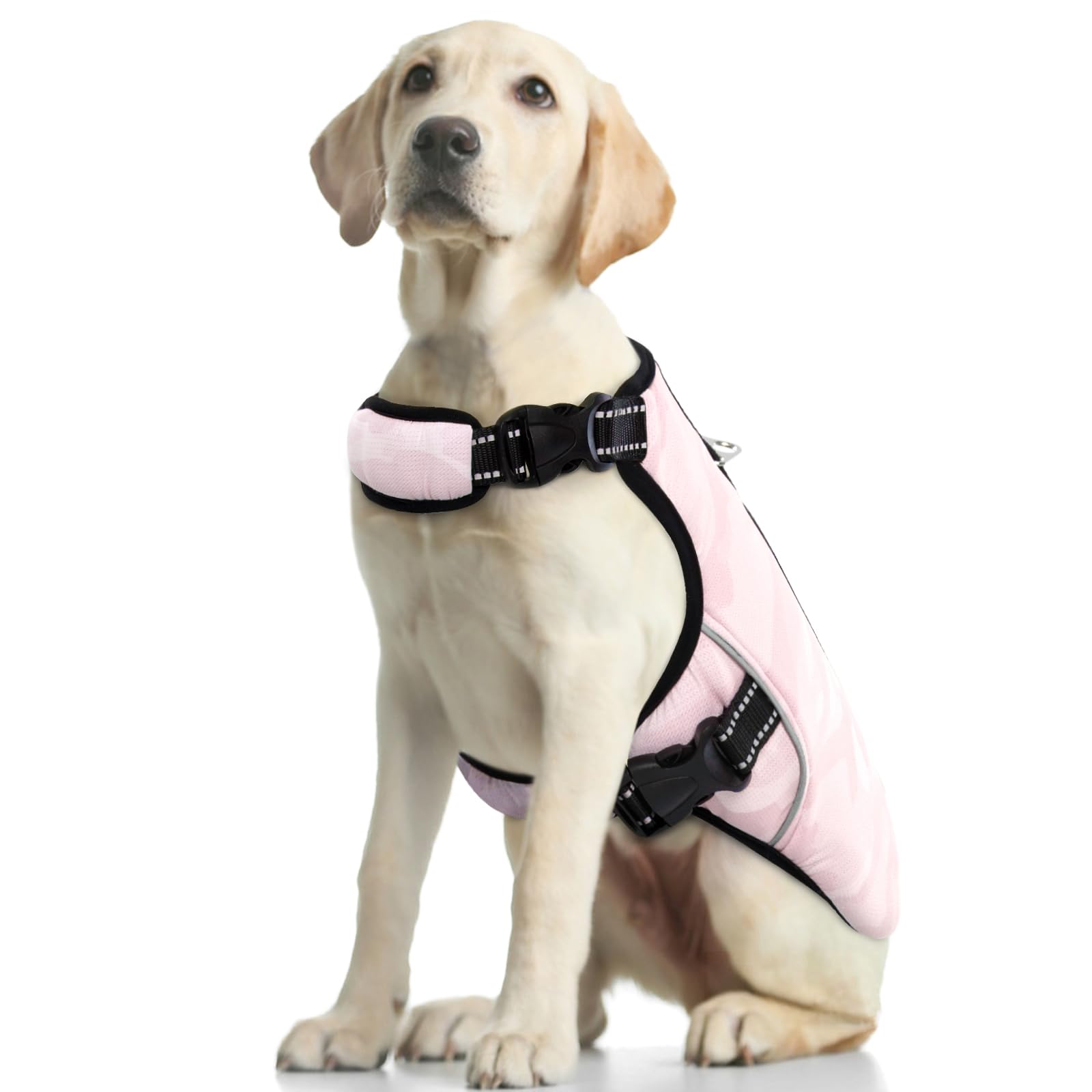Large Dog Ice Cooling Vest Hot Weather, Ice Jacket Cooling Vest Heat Dissipation Clothes Breathable Mesh Cool Jacket Summer Cool Coat Adjustable Prevent Overheating(Pink, 2XL)