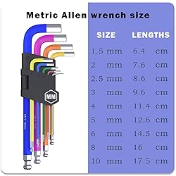 Kimapeso 9 PCS Allen Key Set Metric Allen Wrenches