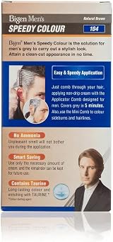 Bigen Permanent Hair Colour For Men Speedy Colour 104 Natural Brown No Ammonia view 4