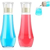 8.8OZ Glass Mouthwash Dispenser With Lid Cup - Refillable Bathroom Countertop Container
