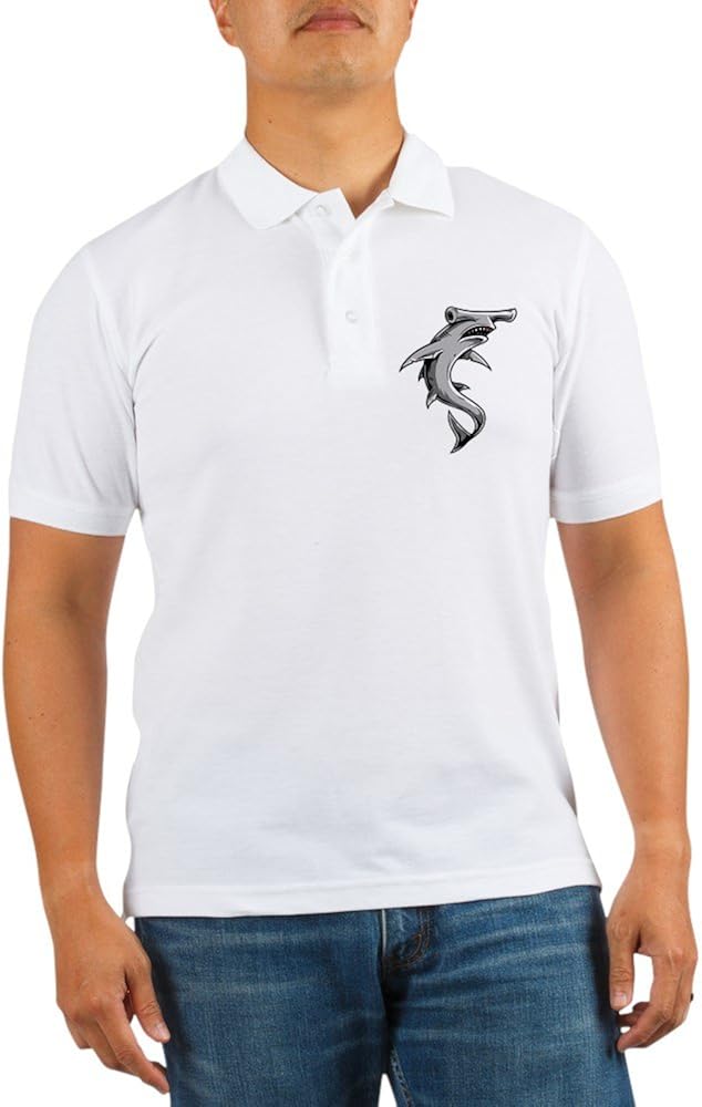CafePress Hammerhead Shark Golf Shirt, Pique Knit Golf Polo