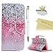 Mavis's Diary iPod Touch 6 Case, Touch 5 Wallet Case, Premium PU Leather Wallet Case with Magnetic Clasp Card Holders Flip Cover for Apple iPod Touch 5th & 6th - Pink & Black Gradient