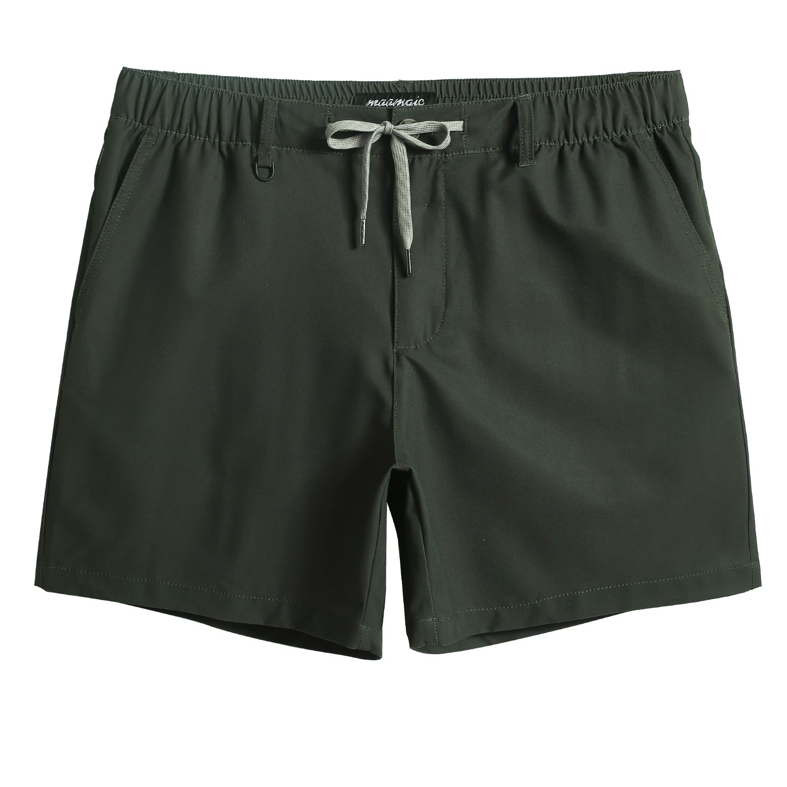 Photo 1 of maamgic Men's 5 Inseam Shorts Casual Classic Fit Short Men with Multi-Pocket Mens Workout Shorts Hybrid Quick Dry Shorts Army Green Small