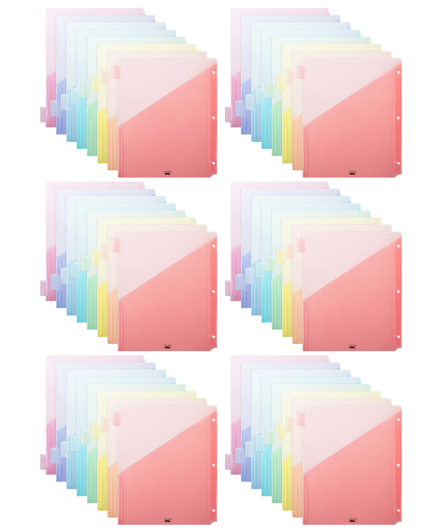 Photo 1 of Mr. Pen- Binder Dividers with Pockets and Tabs, 6 Sets, 8 Tabs/Set, Colorful, Bulk 3 Ring Binder Dividers with Tabs and Pockets on Both Sides