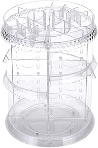 Mifusanahorn Caja de Almacenamiento giratoria de acrílico Transparente