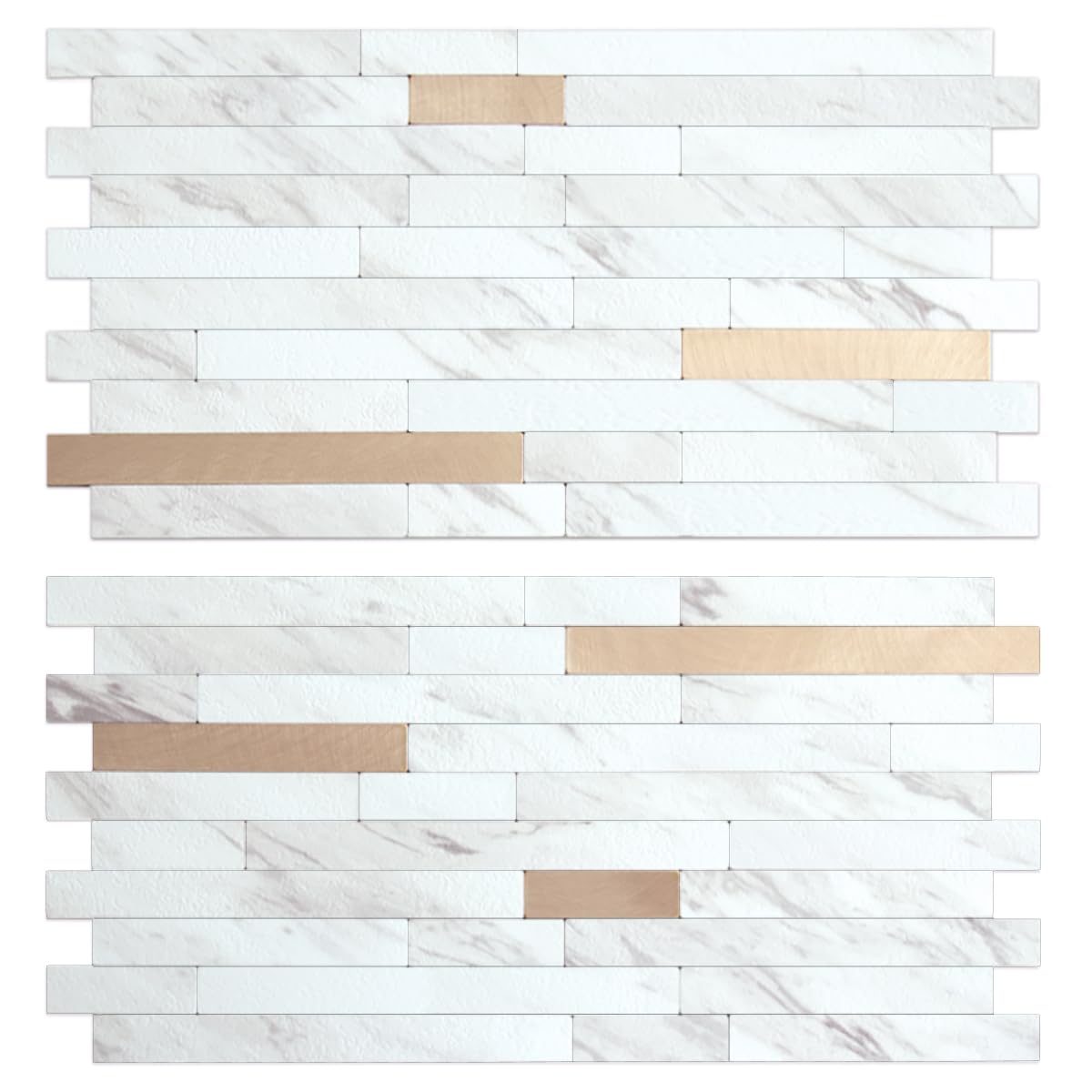AULIGET 20 Sheets Faux Stone White Marble Peel and