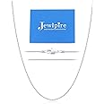 Jewlpire Italian Soild 22K Real Gold Over 925 Sterling Silver Chain Necklace for Women, 1.3mm Hypoallergenic Box Chain Thin & Sturdy Women's Chain Necklaces 14/16/18/20/22/24/26 Inch