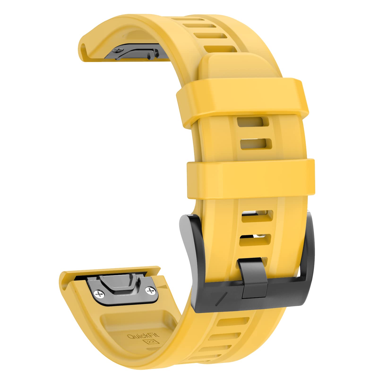 ISABAKE Watch Strap for Fenix 8 47mm/7/6 Pro/5 Plus, 22mm Silicone QuickFit Replacement Band for Approach S60/S62 Smartwatch