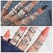 FIBO STEEL 20 Pcs Vintage Knuckle Rings for Women Stackable Midi Finger Ring Set