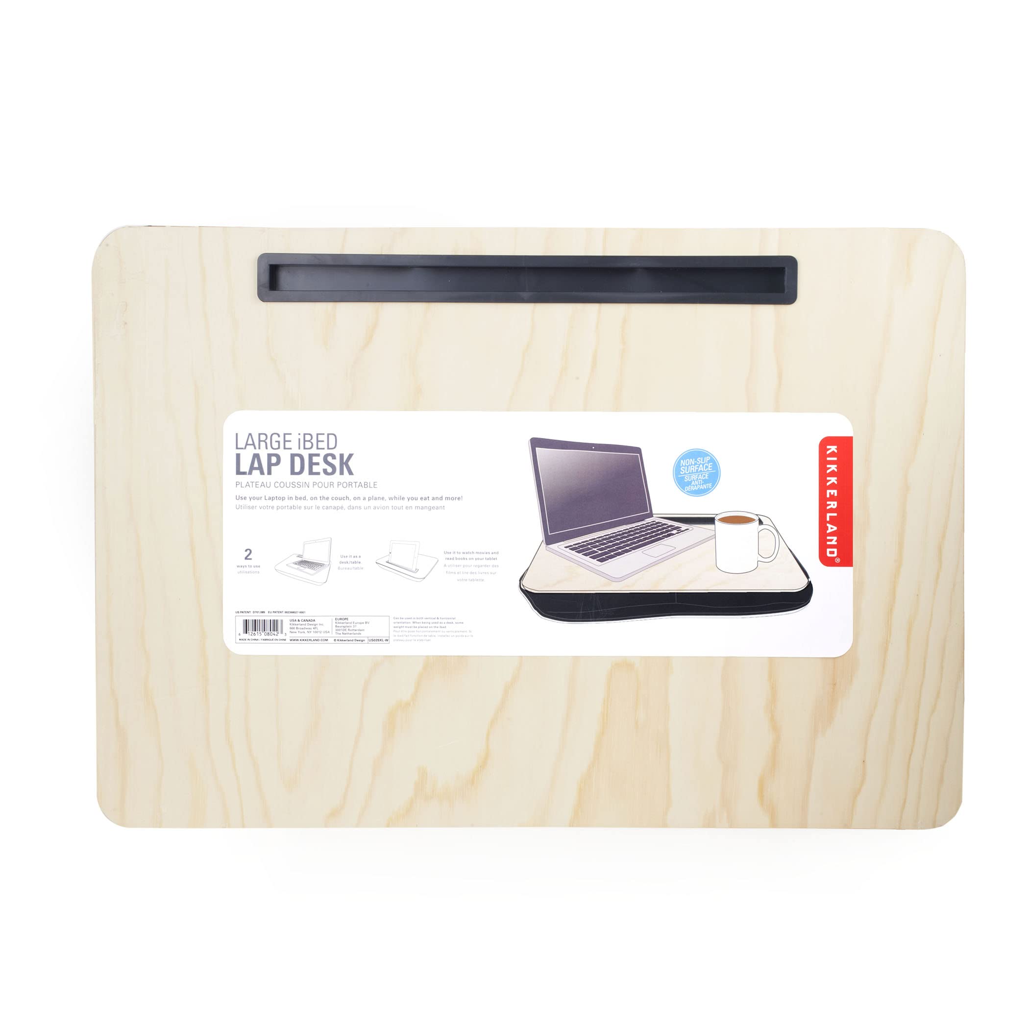 Kikkerland US039XL-W Extra Large iBed Lap Desk Wood