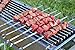 MojiDecor BBQ Skewers for Grilling Kabob Grilling Baskets BBQ Skewers Metal Skewers for Grill - 15 Inch Flat Stainless Steel Non Stick Barbecue Skewers Flat Shish Kabob Skewers - Set of 10
