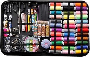 Sewing Kit, 200Pcs, Premium Sewing Supplies, Anti-Scratch Durable 600D Oxford Fabric Sewing Kits for Adults, Sewing Kits Set Suitable for Traveller, Emergency, Beginner, Kids, Home and DIY (200psc)