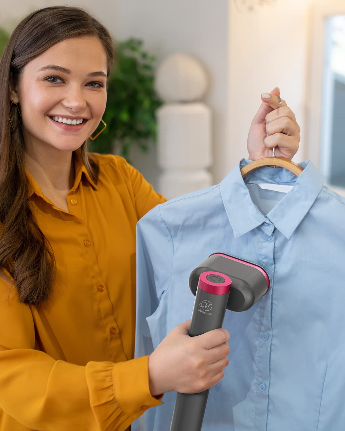 Mistsince Handheld Steamer for clothes,15-Second Heat,15-Min Run Time,2-in-1 mini Iron | Steam,Wrinkle Remover for Clothes,Portable Clothes Travel Steamer for Shirt,Safe Auto Shutoff（100V-140V）