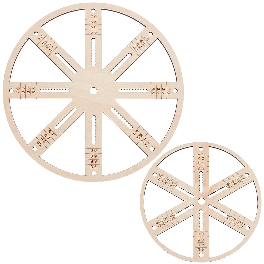 BENECREAT 2Pcs 2 Styles Wick Centering Tool, BurlyWood Wood Candle Wicks Centering Devices Flat Round Wick Stabilizer Holder for Candle DIY Making, Cotton Wick Holder