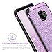 BENTOBEN Galaxy S9 Case, Samsung Galaxy S9 Case 2 in 1 Glitter Bling Hard PC Cover Coat Sparkly Shiny Leather Hybrid TPU Bumper Shockproof Protective Phone Cases for Samsung Galaxy S9, Purple
