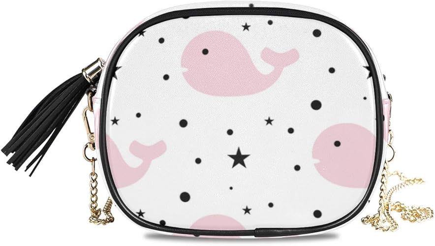 Amazon Nikivivi レディース チェーンバッグ ファッション カジュアル シンプル デザイン ショルダーバッグ 手提げ 斜めかけバッグ カラフルな赤ちゃんの背景かわいいピンクのシームレスです Nikivivi ショルダーバッグ