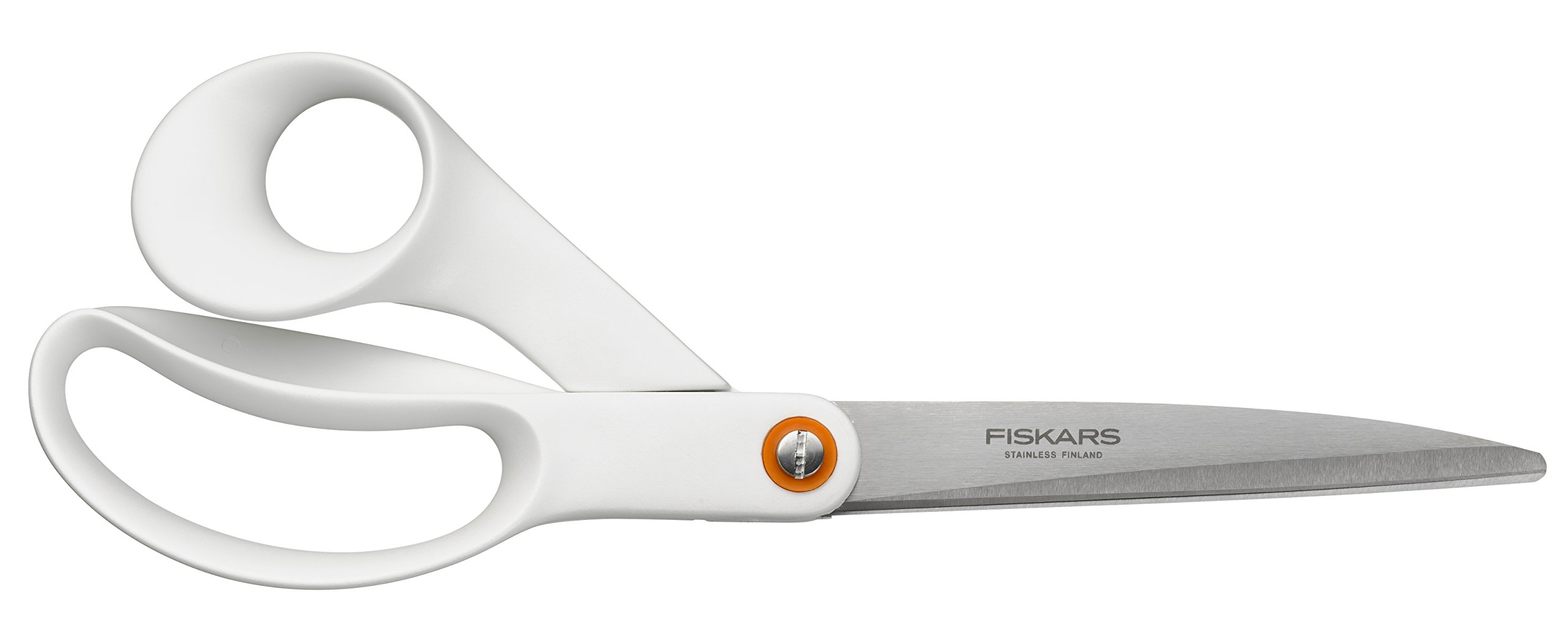 Fiskars Universal Scissors, Total Length: 24 cm, Steel/Synthetic Material, Functional Form, White, 1020414