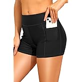 Daci Womens Tummy Control Swim Shorts - 3" High Waisted Bathing Suit Short with Pockets Liner UPF 50+ 2025 Swimsuit Bottom