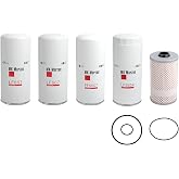 LF667(X2) LF3654 FF5507 FF5369 Fuel Oil Filter Kit Fit for Volvo D12 D13 | Oil Change Kit Replaces# 20972293 21707133 21707132
