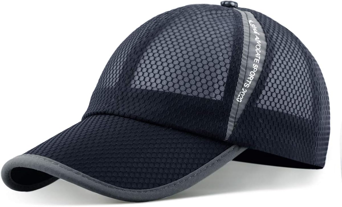 ELLEWIN Unisex Breathable Quick Dry Mesh Baseball Cap Running hat: Clothing