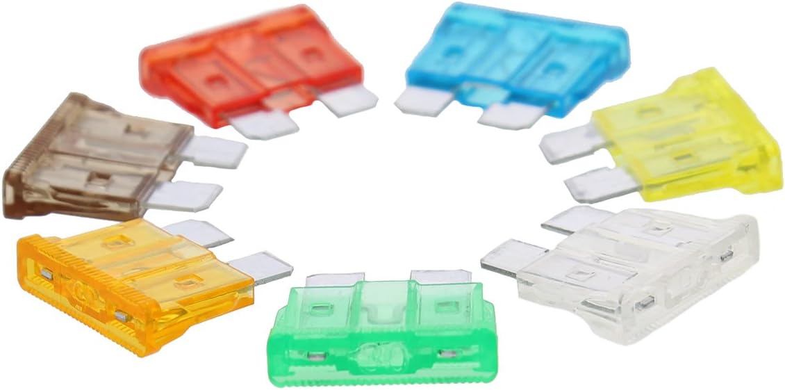 ABN 120-Piece Standard Fuse Assortment, 5, 7.5, 10, 15, 20, 25, 30 AMP – Regular ATM Blade Fuses for Cars, Trucks, Boats: Automotive