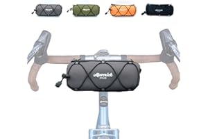 Maverick Cycles Bike Handlebar Bag with Shoulder Strap Bicycle Front Bag for Mountain Road Bike Cycling Pouch (Gray)