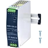 24VDC Power Supply NDR 120W DIN Rail Power Supply Switch Switching Converter DC 24V DC Power Adapter (Input 100-240VAC Output 24VDC 50/60HZ 24V 5A)