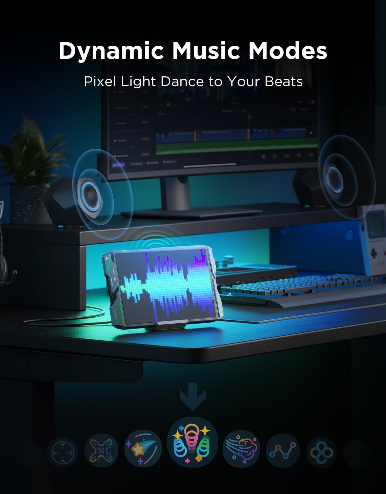 Govee x PAC-MAN Gaming Pixel Light, RGBIC LED Panel with Real-time Info Display, 150+ Scene Modes & DIY Options, Smart Pixel Lights (Wi-Fi Only), Works with Alexa, Game Room Decor, 52x32 Pixels