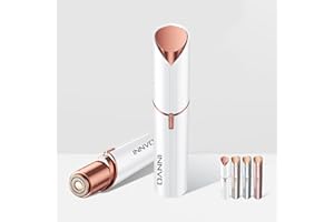 INNVO Facial Hair Remover for Women Ladies Upper Lip Hair Removal Electric Face Shaver with Rechargeable Battery Brush (White)