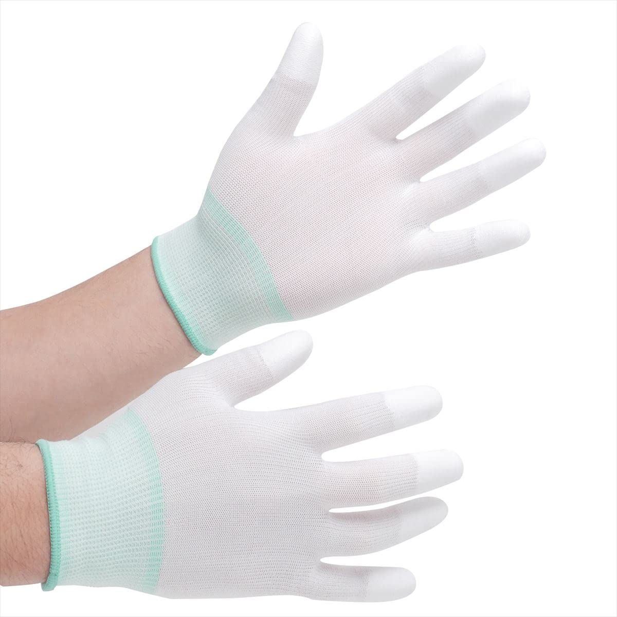 [エース] 【まとめ買い】[10双パック]作業手袋 ウレタン指先コーティング手袋 Sサイズ 13ゲージ No.1861 ホワイト商品画像