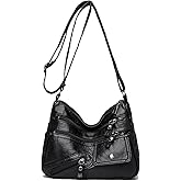 WITERY Crossboby Bag for Women - Soft PU Leather Multi-Pocket Shoulder Bag Handbag with Adjustable Strap